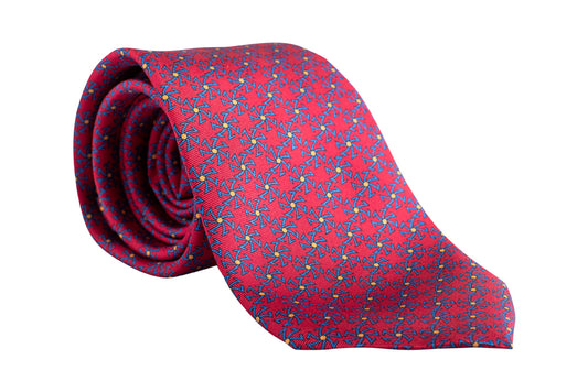 Rebel Star-Print Silk Necktie