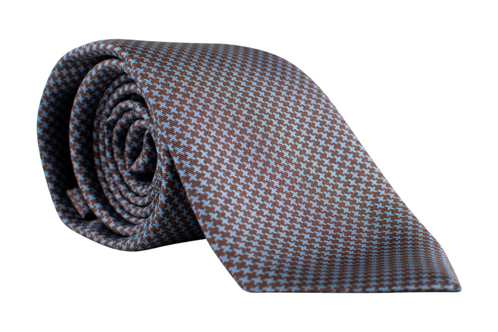 Cottonwood Houndstooth - Italian Silk & Wool Neckties