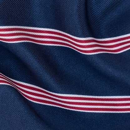 Yacht - Striped Printed Twill - High-Quality Italian Silk Ties
